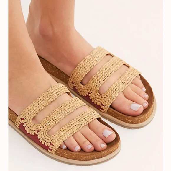 Boho Chic Free People Slide Sandals